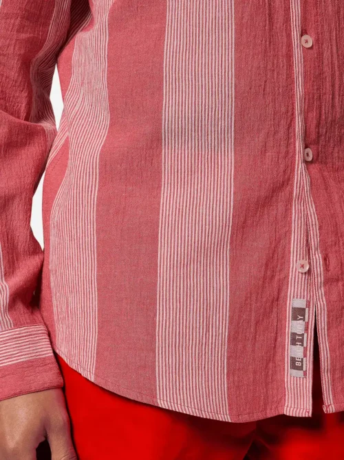 Alternative view of Scotch & Soda 180021 Crinkled-stripe regular fit shirt