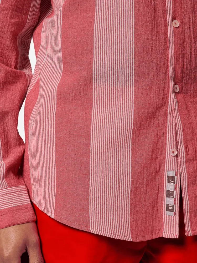 Scotch & Soda Crinkled-stripe regular fit shirt - Image 2