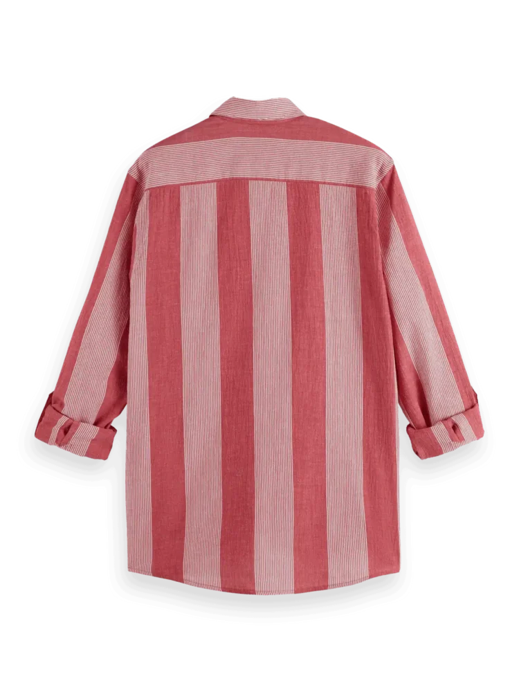Scotch & Soda Crinkled-stripe regular fit shirt - Image 3
