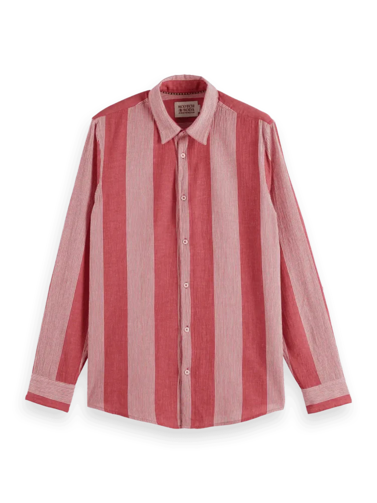 Scotch & Soda Crinkled-stripe regular fit shirt - Image 4