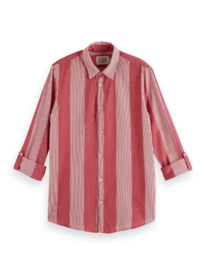 Scotch & Soda 180021 Crinkled-stripe regular fit shirt image4
