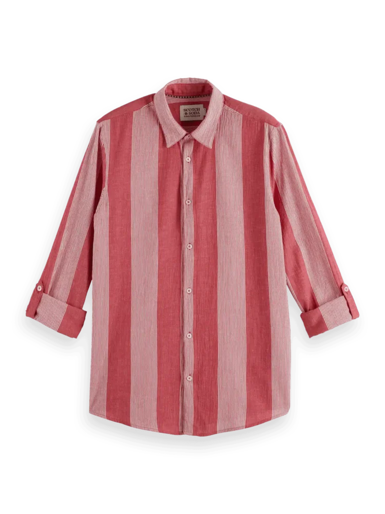 Scotch & Soda Crinkled-stripe regular fit shirt - Image 6