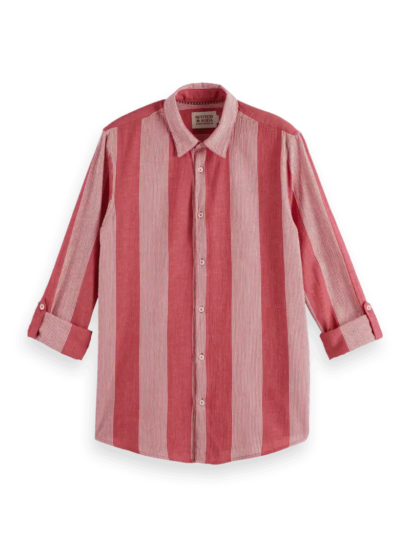 Scotch & Soda 180021 Crinkled-stripe regular fit shirt - Image 6