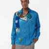 Scotch & Soda Tencel placement printed long sleeve relaxed-fit shirt