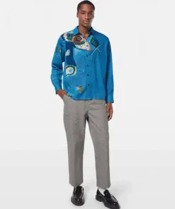 Alternative view of Scotch & Soda 180024 Tencel placement printed long sleeve relaxed-fit shirt