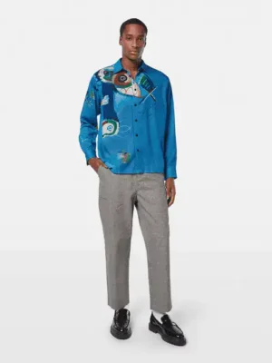 Alternative view of Scotch & Soda 180024 Tencel placement printed long sleeve relaxed-fit shirt