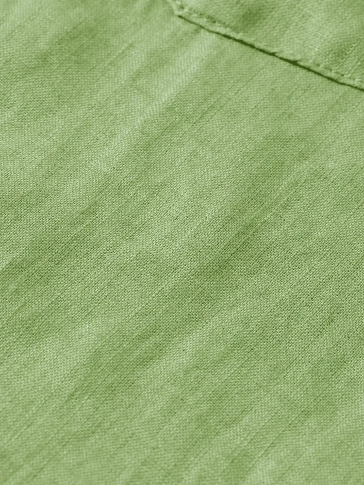Scotch & Soda Short sleeve regular fit linen shirt, Pistachio - Image 4