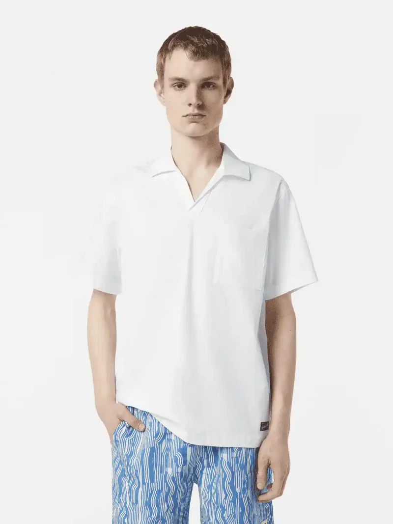 Scotch & Soda Short sleeved relaxed-fit linen blend shirt