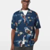 Scotch & Soda AOP short-sleeved relaxed-fit tencel shirt