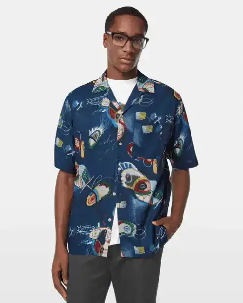 Scotch & Soda 180037  Short-sleeved relaxed-fit tencel shirt