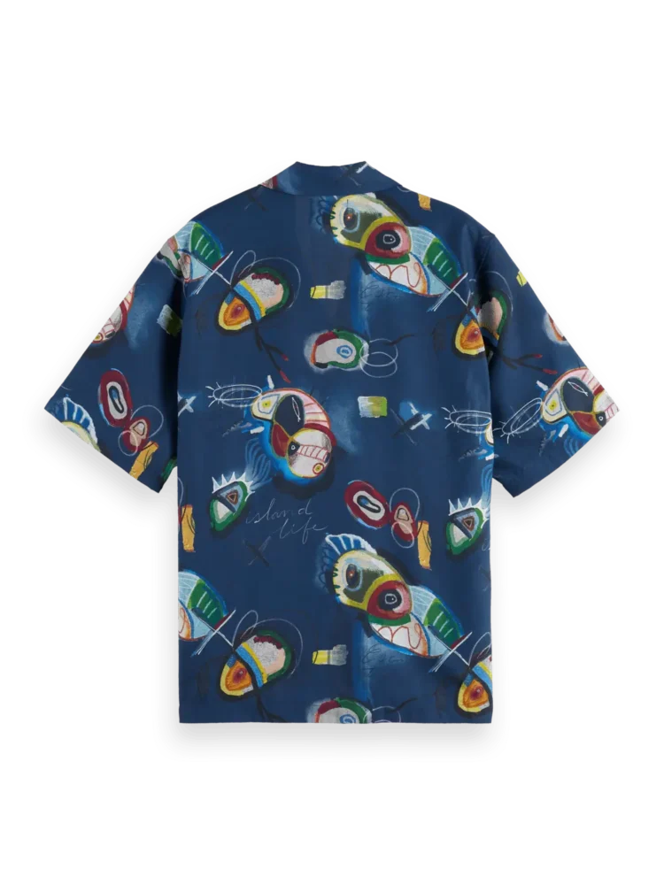 Scotch & Soda AOP short-sleeved relaxed-fit tencel shirt - Image 3