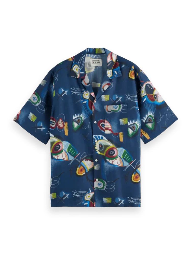 Scotch & Soda AOP short-sleeved relaxed-fit tencel shirt - Image 5