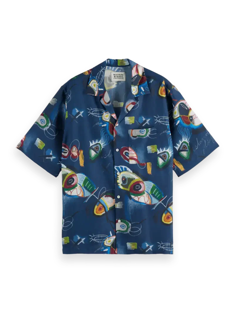 Scotch & Soda 180037 AOP short-sleeved relaxed-fit tencel shirt - Image 5