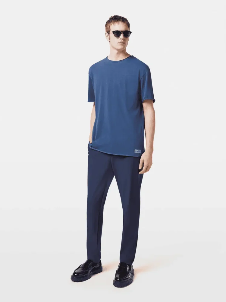 Scotch & Soda Relaxed-fit raw edge T-shirt, Atlantic blue - Image 2