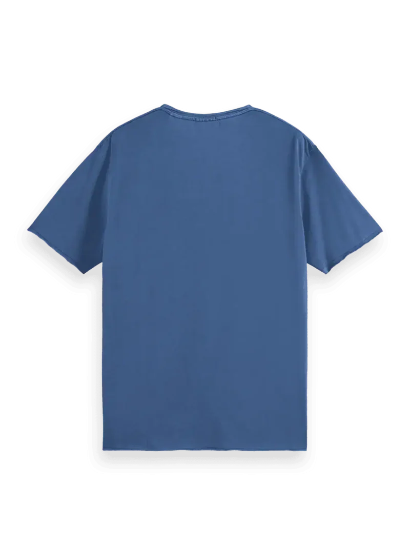Scotch & Soda 180042 Relaxed-fit raw edge T-shirt, Atlantic blue - Image 4