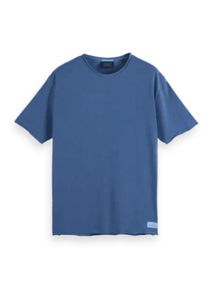 Scotch & Soda 180042 Relaxed-fit raw edge T-shirt, Atlantic blue image4
