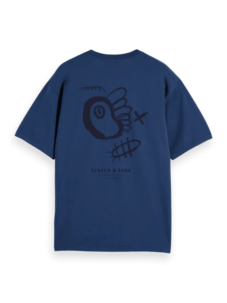 Scotch & Soda Regular fit front and back artwork T-shirt - Image 4