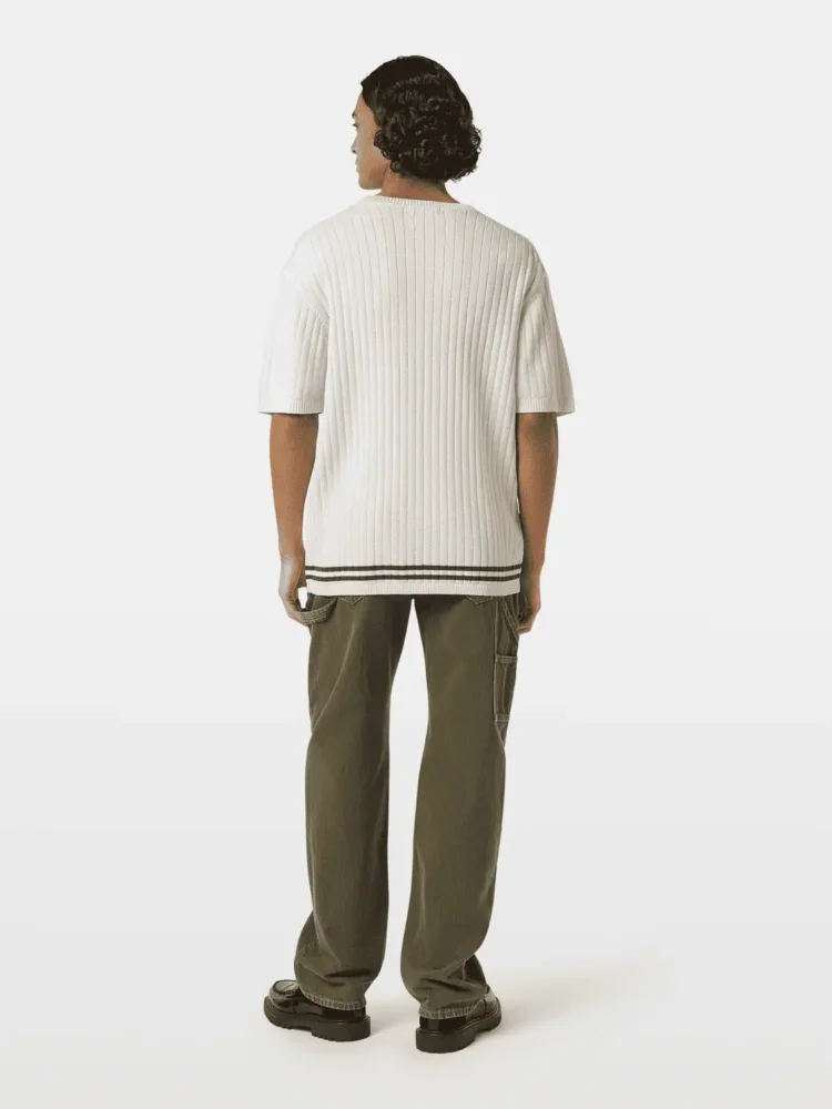 Scotch & Soda Structured knitted T-shirt Swan - Image 3