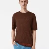 Scotch & Soda Structured knitted T-shirt Cold brew
