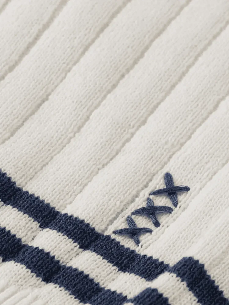 Scotch & Soda Structured knitted T-shirt Swan - Image 5