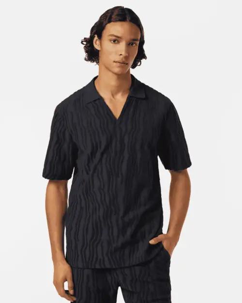 Scotch & Soda 180100 Jacquard cotton terry relaxed polo