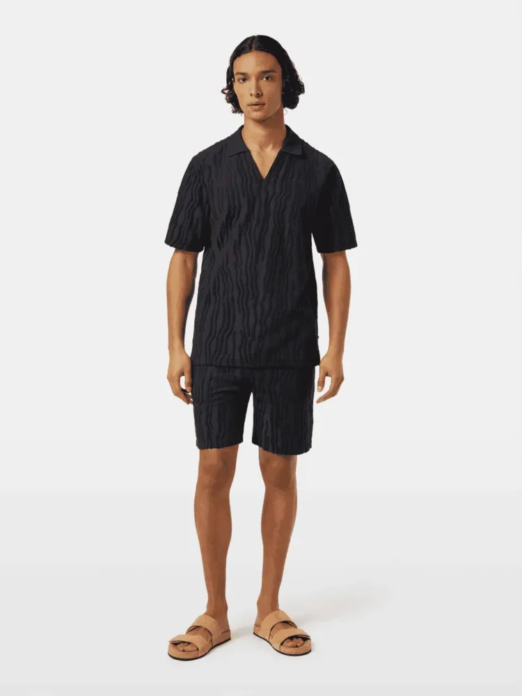 Scotch & Soda Jacquard cotton terry relaxed polo - Image 2