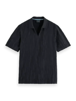 Scotch & Soda 180100 Jacquard cotton terry relaxed polo image3