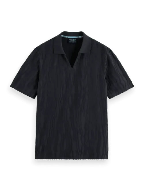 Scotch & Soda 180100 Jacquard cotton terry relaxed polo - Image 5