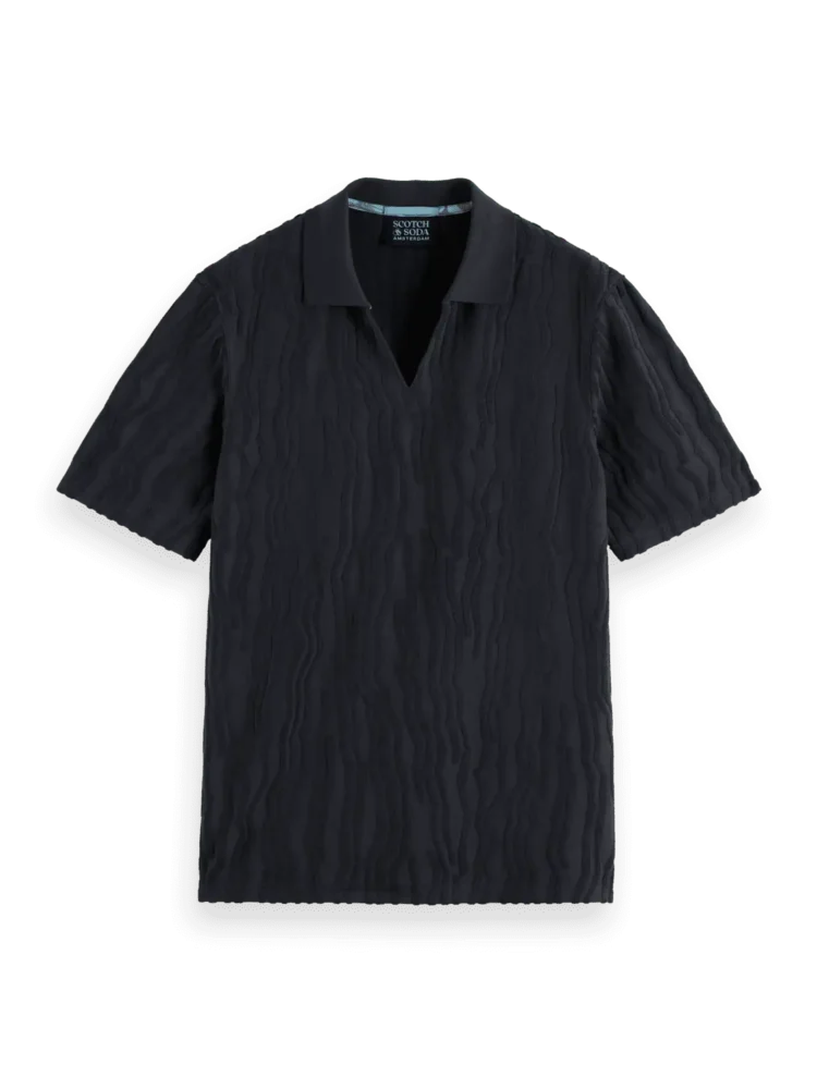 Scotch & Soda Jacquard cotton terry relaxed polo - Image 5