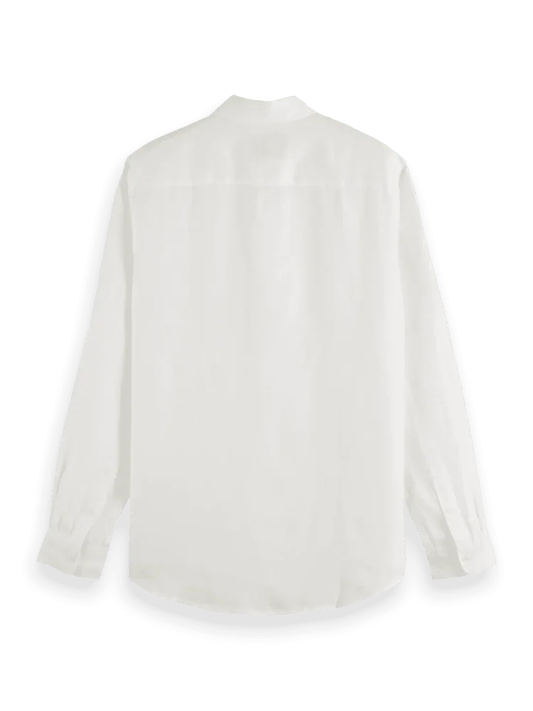 Scotch & Soda 179188, Linen shirt long sleeve button-down, Off white - Image 3