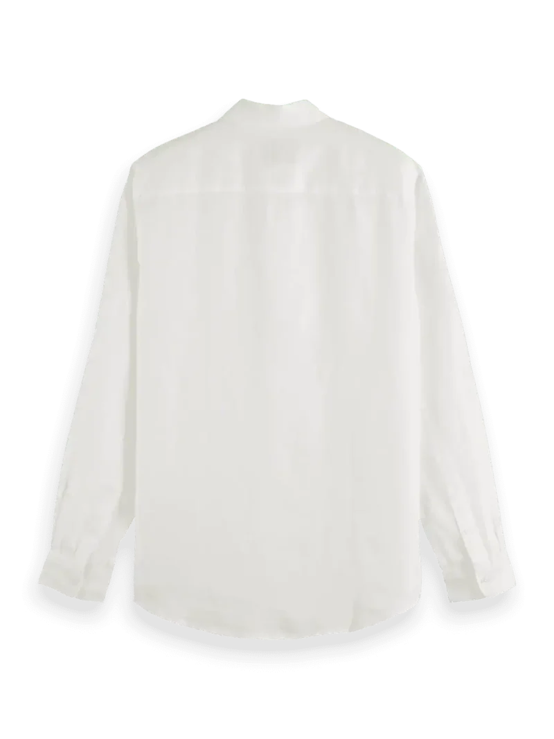 Scotch & Soda 179188, Linen shirt long sleeve button-down, Off white - Image 3