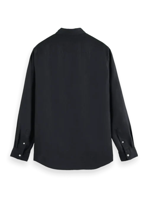 Scotch & Soda 179188,100% Linen shirt long sleeve button-down, Black - Image 5