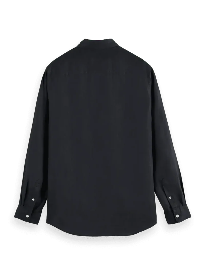 Scotch & Soda 179188,Linen shirt long sleeve button-down, Black - Image 5