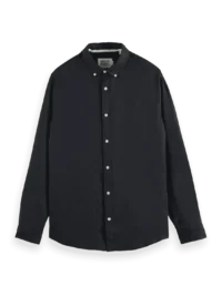 Alternative view of Scotch & Soda 179188,Linen shirt long sleeve button-down, Black