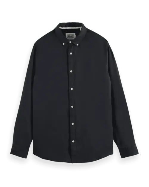 Alternative view of Scotch & Soda 179188,100% Linen shirt long sleeve button-down, Black