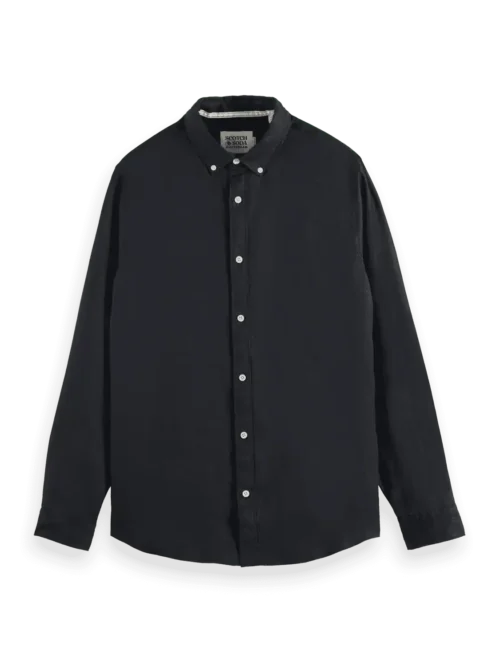 Alternative view of Scotch & Soda 179188,100% Linen shirt long sleeve button-down, Black