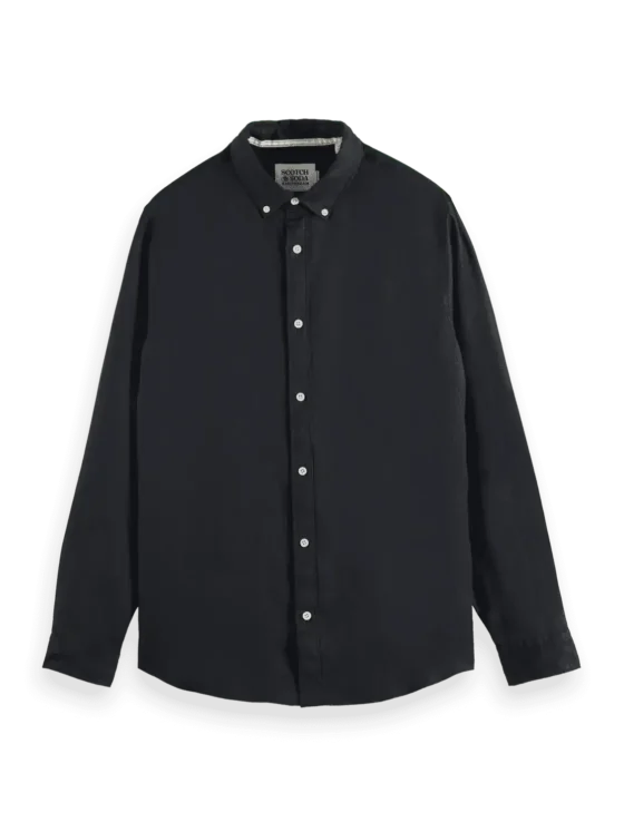 Scotch & Soda 179188,Linen shirt long sleeve button-down, Black - Image 2