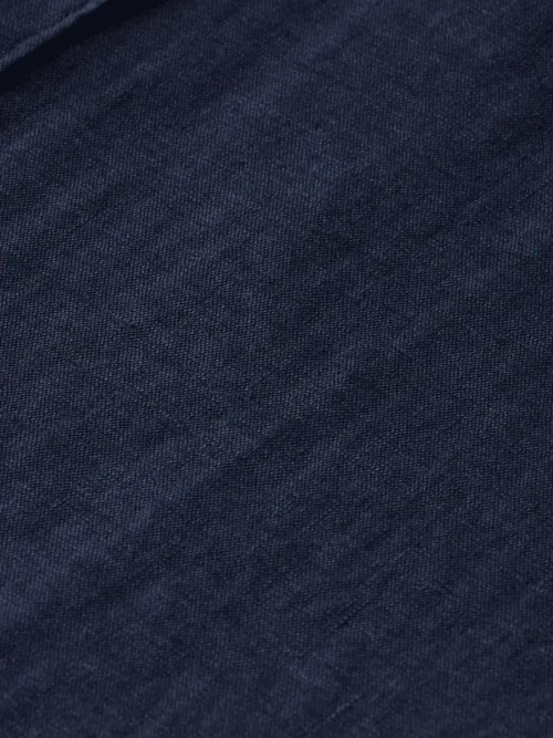 Scotch & Soda 179188 100% Linen shirt long sleeve button-down Night image3