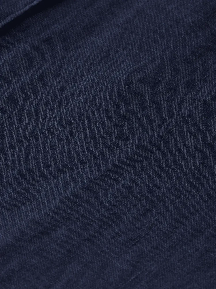 Scotch & Soda Linen shirt long sleeve button-down Night - Image 5