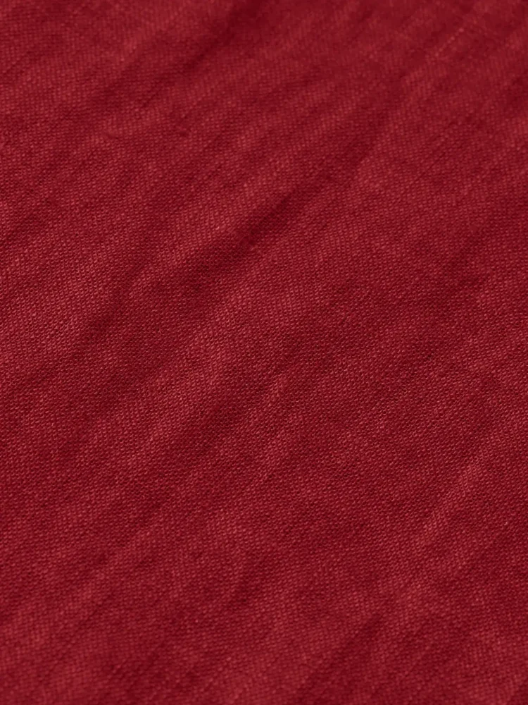 Scotch &Soda Wide sleeve linen shirt Roadside red - Image 5