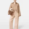 Scotch &Soda Wide sleeve linen shirt Soft camel