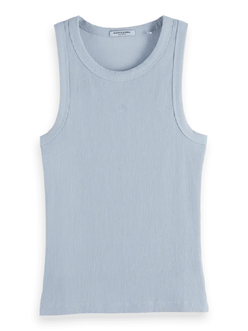 Scotch & Soda U9A00643T, Rib tank, Shirting blue - Image 4