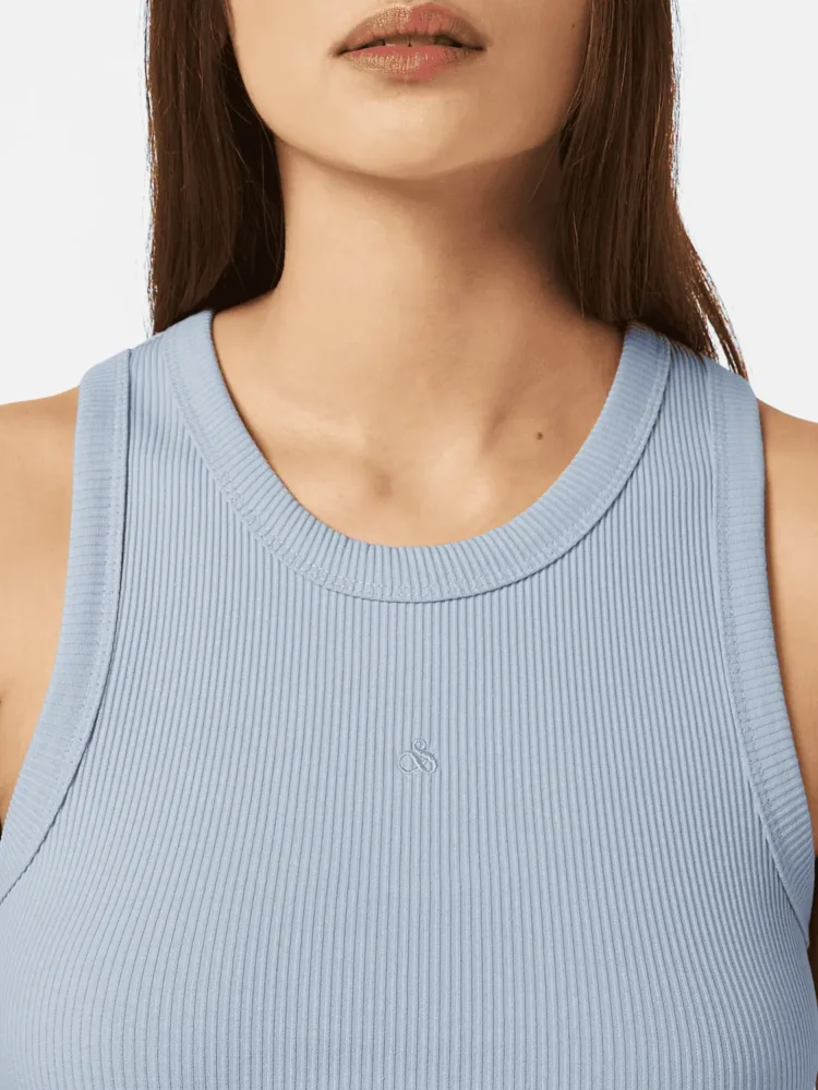 Scotch & Soda  Rib tank, Shirting blue - Image 5