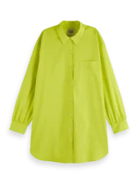 Alternative view of Scotch & Soda U9B00628T, Oversized light weight cotton shirt Citrus yellow