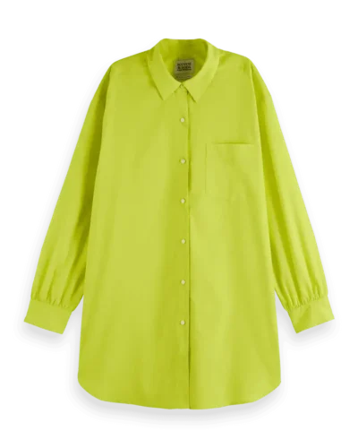 Alternative view of Scotch & Soda U9B00628T, Oversized light weight cotton shirt Citrus yellow