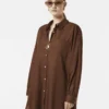 Scotch & Soda Oversized light weight cotton shirt Cold brew