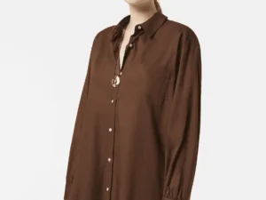 Scotch & Soda Oversized light weight cotton shirt Cold brew