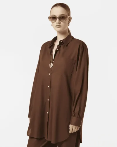 Scotch & Soda U9B00628T, Oversized light weight cotton shirt Cold brew