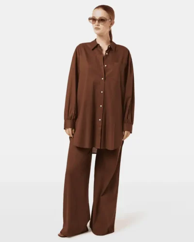 Alternative view of Scotch & Soda U9B00628T, Oversized light weight cotton shirt Cold brew