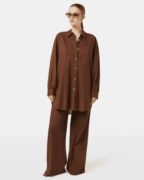 Alternative view of Scotch & Soda U9B00628T Oversized light weight cotton shirt Cold brew